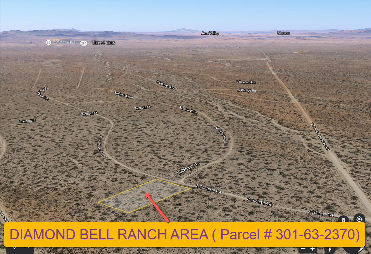 OWN A BEAUTIFUL PIECE OF THE SONORAN DESERT IN DIAMOND BELL RANCH AREA