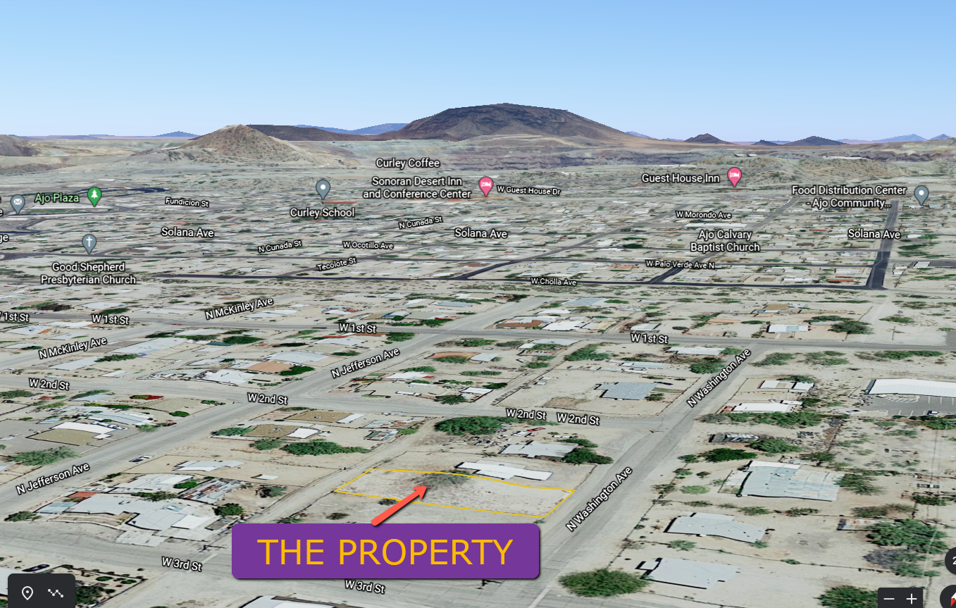 6,990 Sq Ft Ajo AZ Lot for Sale with Cash or Owner Finance